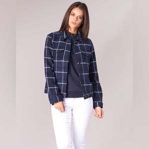 Scotch & Soda Velarians Blue Plaid Wool Jacket Size XS